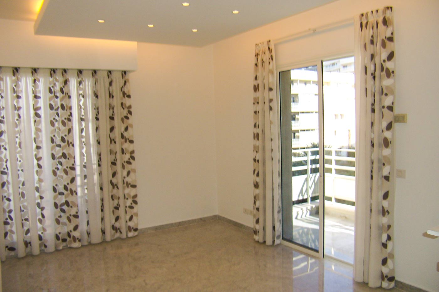 Jaber Residence - Balcony Door with Curtains